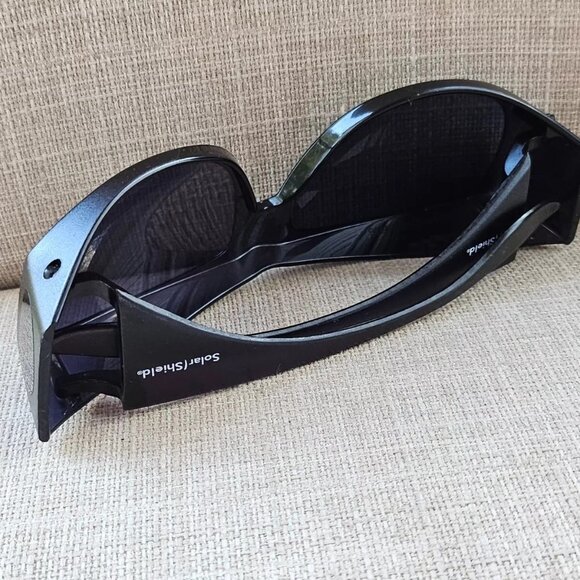 Solar Sheild Men Sunglasses Safety Glasses Black FO Z87.1 + Eye Wear Shades - Picture 5 of 11